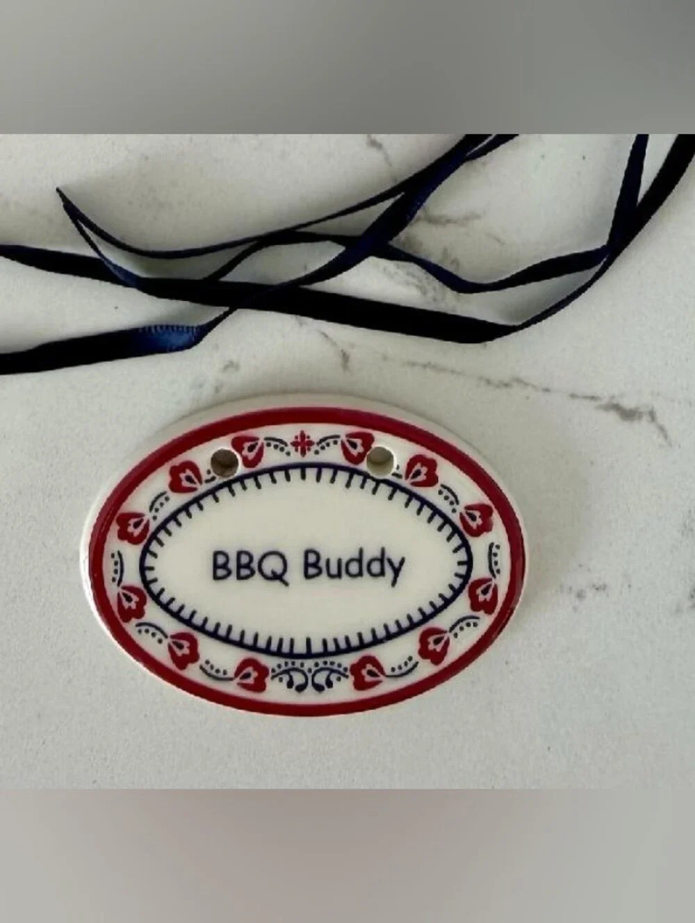 Vintage 2000 Longaberger BBQ Buddy Table Toppers Reversible Tie-On #36234 NIB